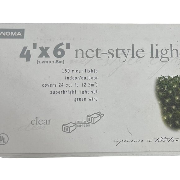 Noma 4X6 Net-Style Lights 150 Clear Indoor/Outdoor Green Wire - Picture 6 of 7